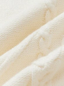 Ontre Pull tricoté ample et décontracté avec col rond, nœud et couleurs contrastées, pour jeune fille