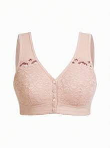 BloomMama 1pc Standard Size Women Front Hook Nursing Bra - Apricot - View 1