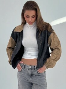 Aloruh Women's Casual Barn Women Pu Leather Jacket - Multicolor - View 1