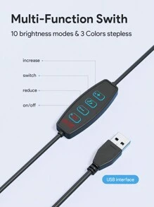 Teckwe Anneau de Lumière Selfie, Support de Téléphone sur Trépied Anneau de Lumière de Photographie Cercle Remplissage Lumière Lampe LED 3 Températures de Couleur Réglables 10 Pouces & 120 Perles de Lampe Cadeaux de Noël, Indispensables pour l'Automne et l'Hiver Vacances de Camping Accessoires Essentiels de Vacances, Fournitures de Camping