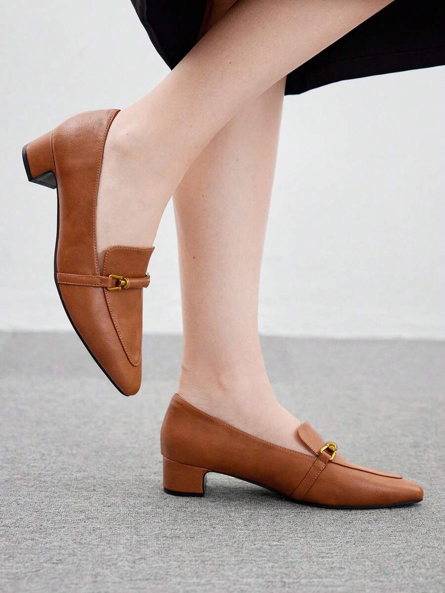 CUCCOO BIZCHIC 女士时尚百搭简约休闲高跟鞋情人节款 - 棕色 - 查看 1