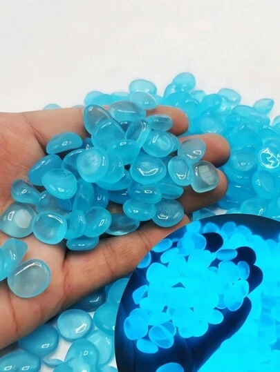 100/200/500 件夜光鹅卵石多色花园小径装饰 DIY 工艺派对景观夜光石户外室内夜灯家居装饰