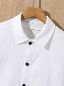 Tween Boy Spider Graphic White Short Sleeve Shirt - White - View 5