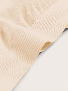 Sovereign Charm Women's Solid Color Seamless Backless High Elasticity Sports Bra - Apricot - View 7