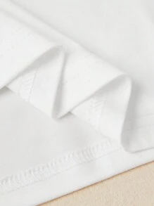 INAWLY Camiseta de manga corta de verano con gráfico impreso de concha y letra para mujeres