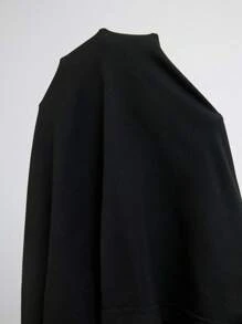 SHEIN LUNE 大码女式上衣，荷叶边袖口，雪纺材质，圆领，长袖，透气设计 - 彩色 - 查看 6