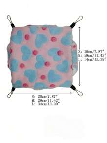 Hamaca con patrón de corazón para mascotas - Bolsa de dormir de doble capa suave de color marrón oscuro para gatos y perros, cama cómoda para mascotas en el hogar