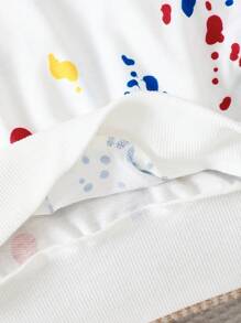SHEIN 街头风必备单品，采用优质柔软舒适面料制成的卫衣，穿上它，尽情享受春日阳光和微风，也可作为秋季套头卫衣穿着。 - 白色 - 查看 5