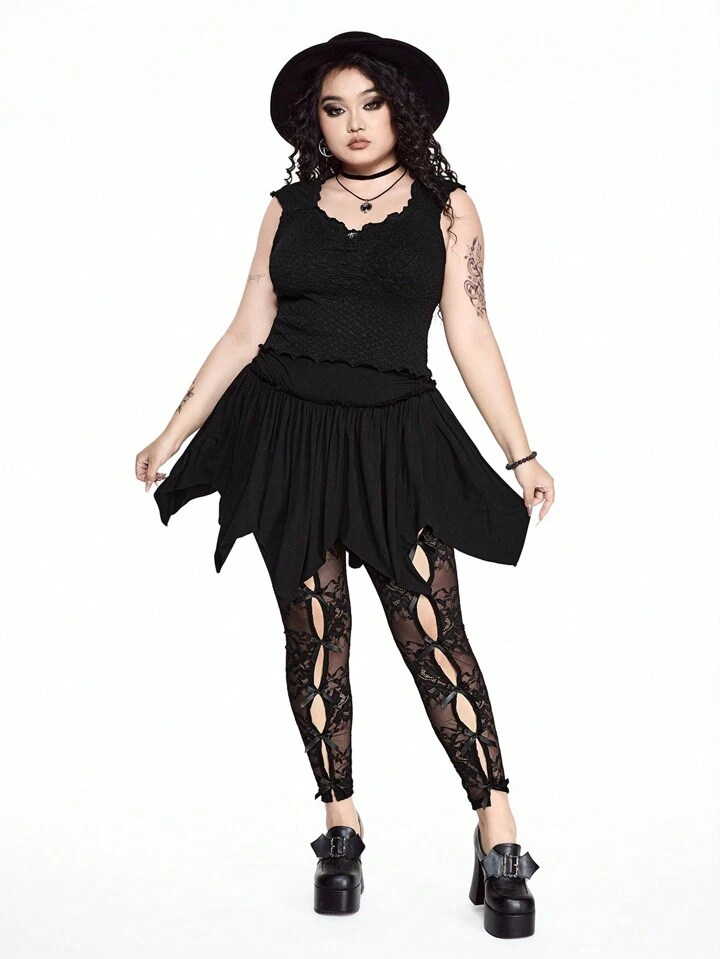 Our Goth Back To School Plus Size Women Gothic Butterfly Lace