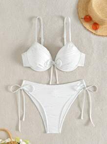 Swim Mod Casual Simple Stylish Bikini, Suitable For Daily Life Summer - White - View 5