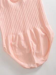 1pc Plus Size Solid Color Jumpsuit - Pink - View 4