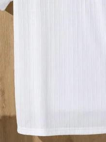 Tween Boy 休闲领短袖 Polo 衫，纯色纹理面料，适合通勤、上学、日常休闲装和运动，舒适春夏