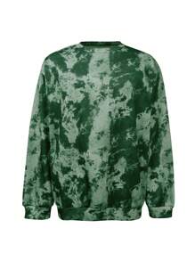 Men's Tie Dye Print Long Sleeve Casual Round Neck Sweatshirt, Autumn/Winter - Multicolor - View 3