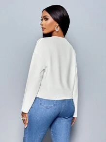 SOLERSUN Women's Winter Coat Elegant Commuting Valentine's Day New Yea Christmas  R Party Valentine's Day Bohemela Winter Jacket Women Coats Positioning Black And White Printing - White - View 2