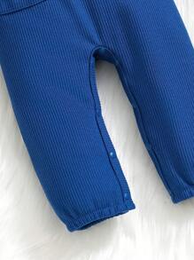 Baby Boys Thermal Lined Jumpsuit Outfit, All-In-One Coverall Romper For Autumn/Winter, Outdoor Play & Loungewear