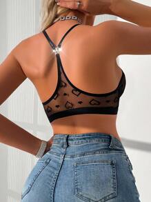 Lingerie sexy avec fermeture frontale en dentelle, romantique pour la Saint-Valentin