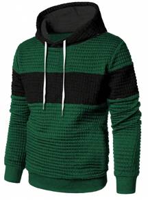 Manfinity Homme Men's Casual Simple Pullover Hoodie, Everyday Wear