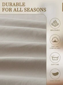 2/3pcS Solid Color Light Grey Fitted Sheet Set (1Pc Fitted Sheet+2pcs Pillowcases), Mattress Protector, Mattress Cover For Bed, Bed Sheet Set, Soft And Breathable, For All Size Bed -Twin, Full, King, Queen Size Sheet Deep Pocket Up To 11.8 Inch Home Textile - Light Grey - View 6