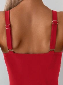 Swim Basics 1 Stück Damen einfarbiges Trägerhemd, minimalistisch und modisch für den lässigen täglichen Sommertrag