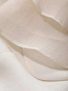 DAZY Women Front Button Short Sleeve Simple Top And Long Pants Suit Business Attire - White - View 8