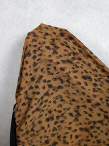 SHEIN LUNE 大码女式公主袖拼布休闲连衣裙、女士度假装、猎豹印花、派对、夏季、女士西装、老钱风格、女士朴素连衣裙、女士复古服装、春季、夏季、狂欢节、狂欢节服装、女士西装、纳什维尔服装春装夏季服装女士春季服装女士度假装 - 彩色 - 查看 7