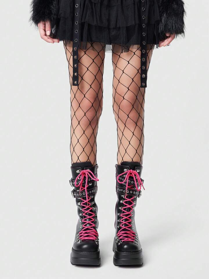 y2k 00s punk PUTUMAYO マフラー スカル 蝶 heyheyshine Y2k Star Skull Print Two Side Wear Knitted Leg