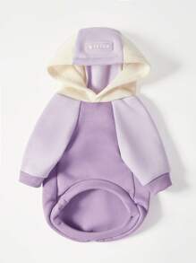 PETSIN 1pc Pet Tri-Color Raglan Sleeve Casual Hoodie Sweatshirt, Suitable For Dogs - Multicolor - View 6