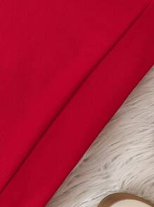 Baby Girls' Leopard & Butterfly Print Casual Round Neck Long Sleeve Sweatshirt, Spring/Autumn - Red - View 6