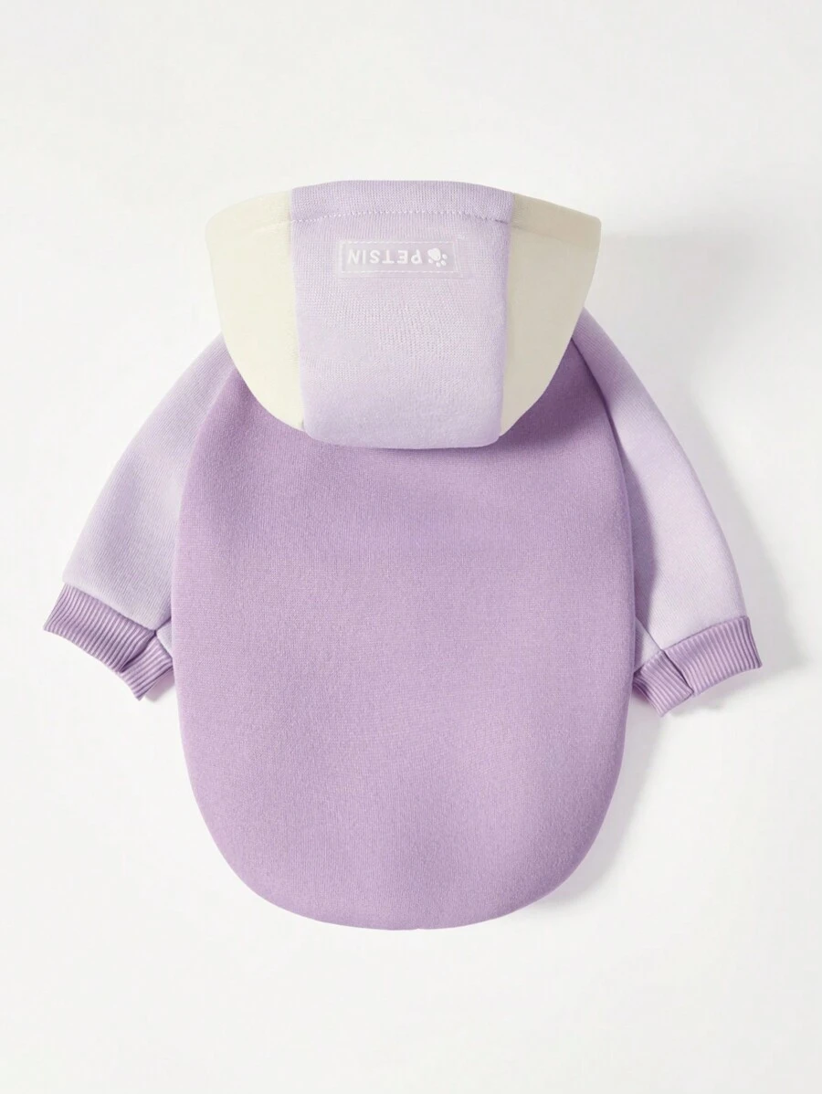 PETSIN 1pc Pet Tri-Color Raglan Sleeve Casual Hoodie Sweatshirt, Suitable For Dogs - Multicolor - View 1