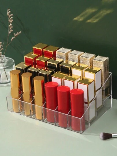 SHEIN 1 件多层化妆品收纳盒 - 透明展示架透明化妆品收纳盒 - 化妆品和珠宝收纳、盒子和展示 - 多种款式 - 适合梳妆台、浴室、梳妆台和台面（9/24/36/40 网格）