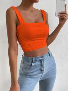 Chiquease Women's Simple Fashion Casual Everyday Camisole - Burnt Orange - View 3