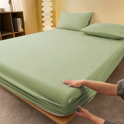 Bộ 2/3 ga trải giường màu xanh bơ trơn (1 ga trải giường + 1/2 vỏ gối), tấm bảo vệ nệm, vỏ nệm cho giường, bộ ga trải giường, mềm mại và thoáng khí, cho mọi kích thước giường - ga trải giường đôi, đầy đủ, cỡ King, cỡ Queen, túi sâu lên đến 11,8 inch