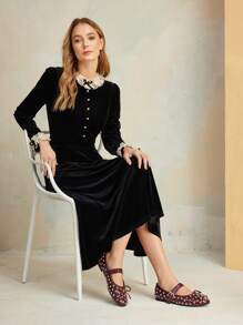 MOTF PREMIUM 女士新款欧美时尚水钻蝴蝶结装饰搭扣平底圆头鞋，百搭舒适轻便，简约仙气，优雅玛丽珍鞋 - 酒紅色 - 查看 10