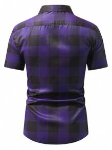 Manfinity Homme Simple Fashion Casual Short Sleeve Shirt For Daily Wear