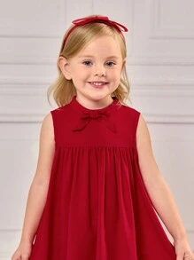 SHEIN Leap Crew Mädchen und Kleine Mädchen lässiges Mutter-Tochter-Outfit mit Schleife, Laser-Ausschnitt und Stufenrand, ideal für lässige und tägliche Kleidung, Schule im Frühling und Herbst, Valentinstag, gleiches Outfit für Mutter und Tochter, Schwester und Ich