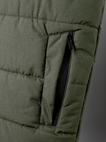 Manfinity Homme Plus Size Men's Solid Color Sleeveless Jacket, Casual And Fashionable For Daily Wear, Winter