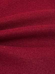 SHEIN Clasi Damski jednokolorowy dwurzędowy płaszcz z kołnierzykiem Piotrusia Pana, długimi rękawami, jesień/zima