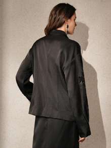 Anewsta Women's Floral Embroidered Blazer Spring, Festival Concert Women - Black - View 2