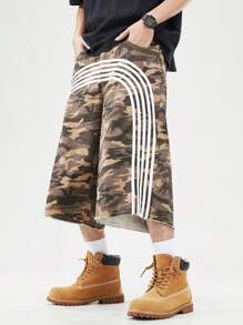 ROMWE MEN Street Life Men's Solid Color Patchwork Pocket Simple Jeans, Casual Daily Wear - Multicolor - View 2