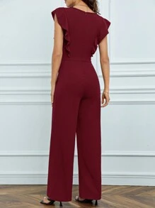 SHEIN Tall Women's Solid Color Sleeveless Casual Jumpsuit