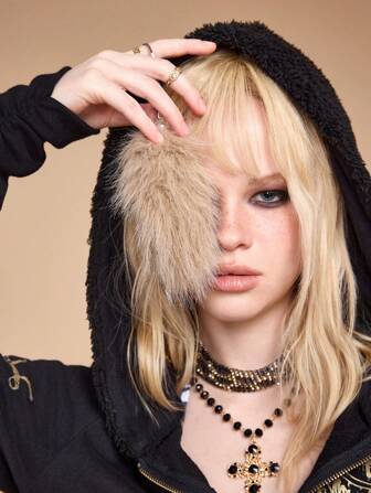 Grunge Punk 1 pièce Porte-clés vintage, fantaisiste, mode et mignon en peluche marron imitation animale chic, anneau porte-clés, breloque de sac, convient aux femmes, pour un usage quotidien ou un cadeau de vacances