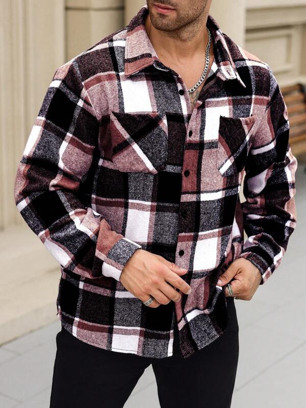 Manfinity Homme Men's Simple Fashion Casual Everyday Jacket