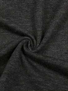 SHEIN Slayr Women's Casual Short Sleeve Crew Neck T-Shirt With Floral Gray Hand Shape And Heart Print