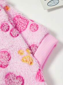 PETSIN 1件可爱宠物爪印加绒加厚保暖圆领狗狗卫衣，秋冬季 - 彩色 - 查看 3