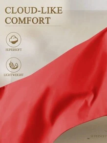 2/3pcS Solid Color Red Fitted Sheet Set (1Pc Fitted Sheet+1/2pcs Pillowcases), Mattress Protector, Mattress Cover For Bed, Bed Sheet Set, Soft And Breathable, For All Size Bed -Twin, Full, King, Queen Size Sheet Deep Pocket Up To 11.8 Inch