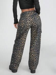 EURMUSE Low Waist Cargo Pocket Straight Jean - Multicolor - View 3