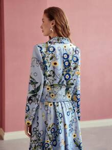 MOTF PREMIUM FLORAL PRINT BOXY BLAZER,VALENTINE'S DAY,SPRING/SUMMER