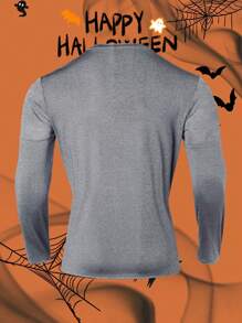 Manfinity Running Áo thun thể thao nam & áo ba lỗ, thời trang tối giản cho trang phục thường ngày - Màu Xám nhạt - Xem 2