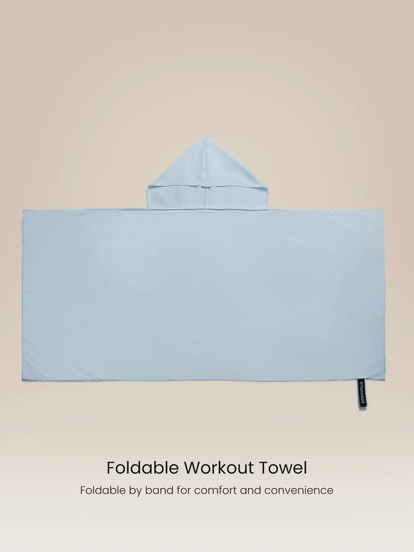 GLOWMODE Toalla envolvente con capucha plegable, versátil para baño, gimnasio o natación - Azul - Ver 3