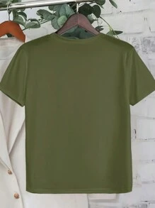 EMERY ROSE Camiseta de manga corta con estampado de flores silvestres y cuello redondo para mujer de talla grande, "Dios es siempre bueno", para el verano